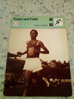 Vintage 1979 sportscaster track and field/ John Landy/ gentleman John/ Olympic collector card # 68-19
