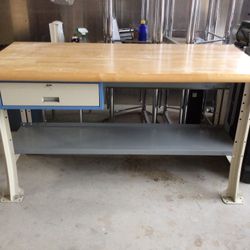 Butcher Block Work Bench