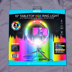 NEW 10" Tabletop RPB Ring Light With Ballhead Tripod & Phone Holder