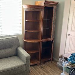 Left and Right Shelf And Cabinets 4 Pc Total