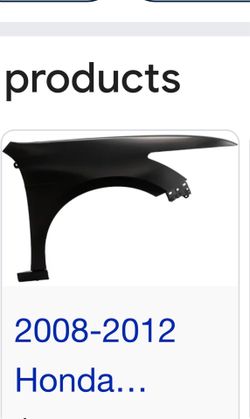 2008-2012 Honda Accord right front fender