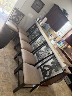 6  chairs 60 inch dinning table