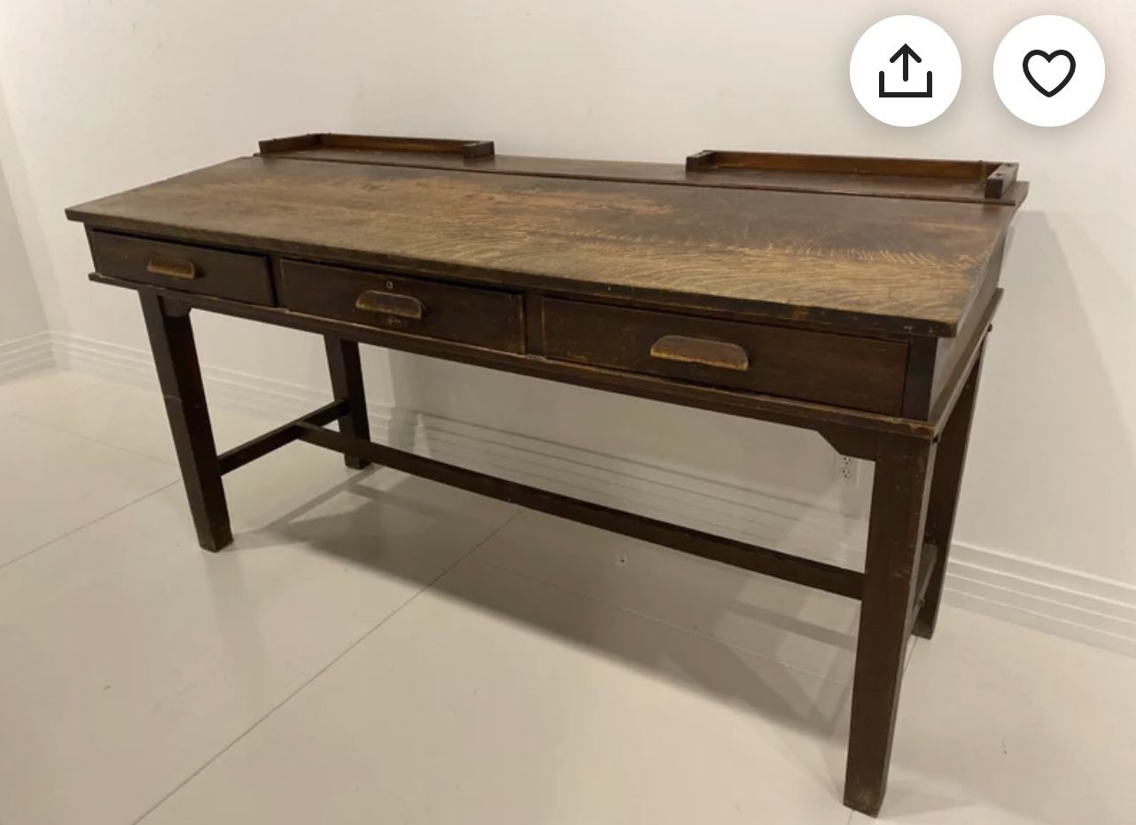 Antique railroad station sale desk