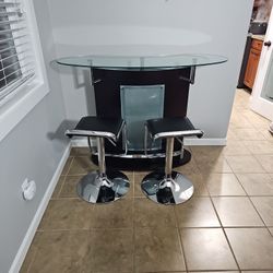 Bar Table And 2 Bar Stools 
