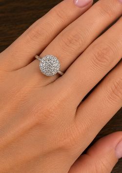 Vintage QVC Cluster CZ Ring