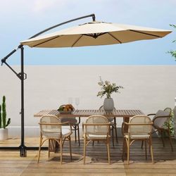 Cantilever Umbrella Beige Overhang Umbrella