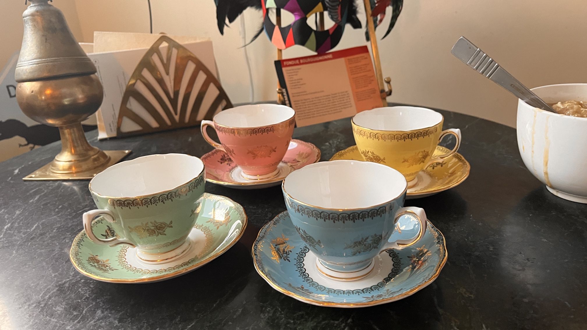 Set of 4 Colclough Vintage Teacup Sets English Bone China Tea |