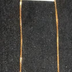 NWT Primavera Italy 24 Karat Gold Over Sterling Silver 24" Chain .