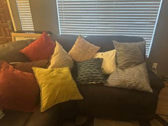 Assortment Of Throw Pillows And Blankets $2 A Piece 