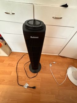small black tower fan