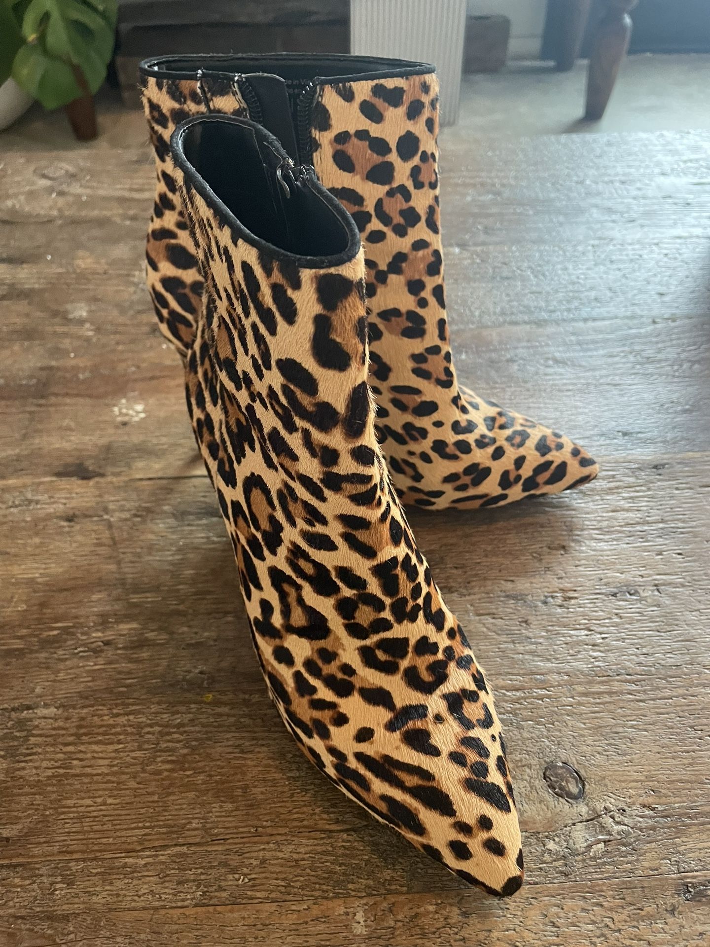 Aldo Leopard Leather Bootie