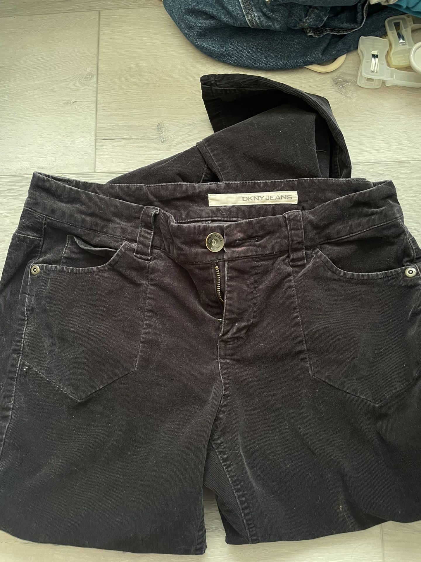 black corduroy pants