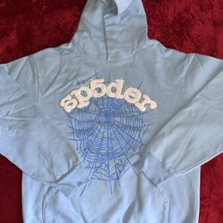 Sp5der Web Hoodie Sky Blue