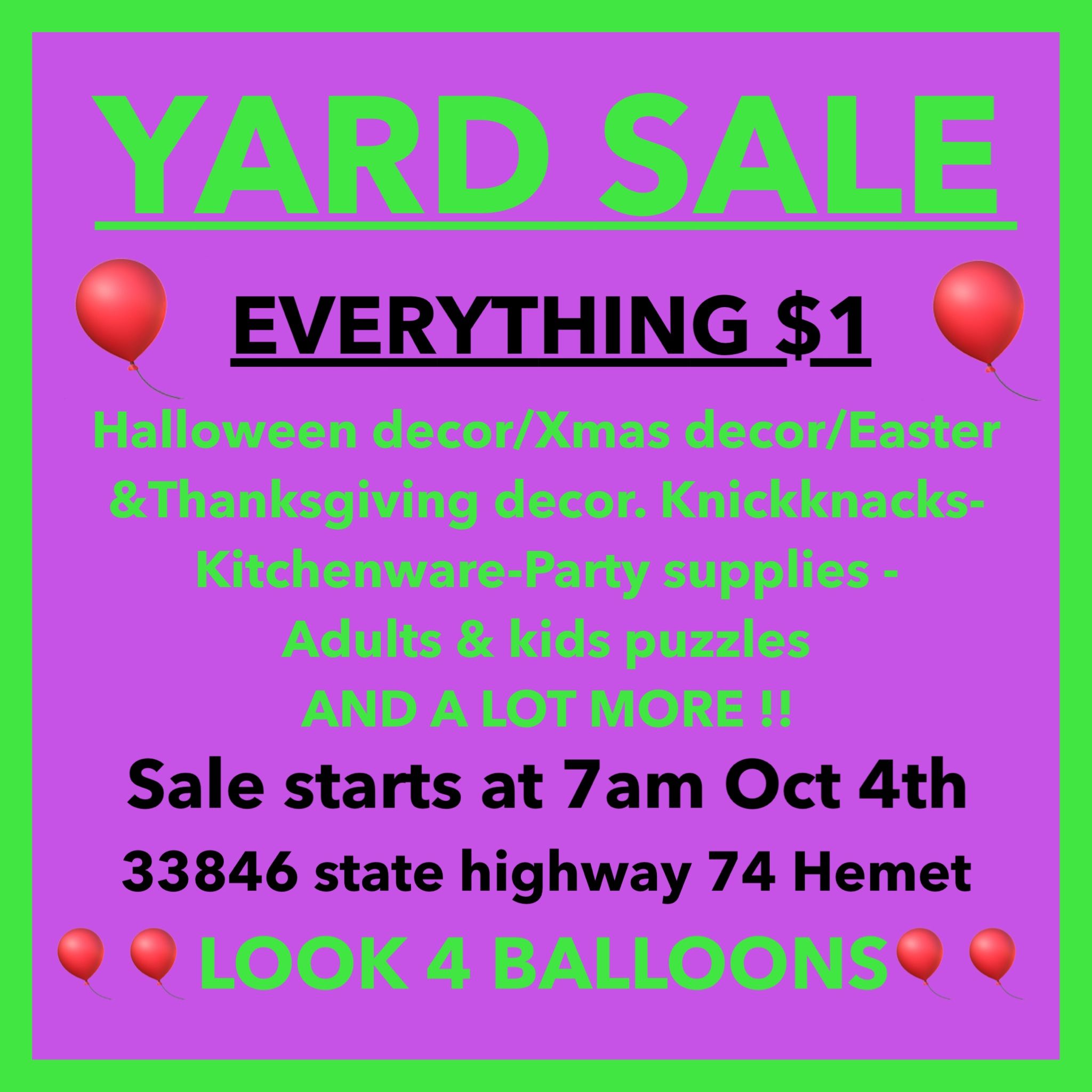 YARD SALE