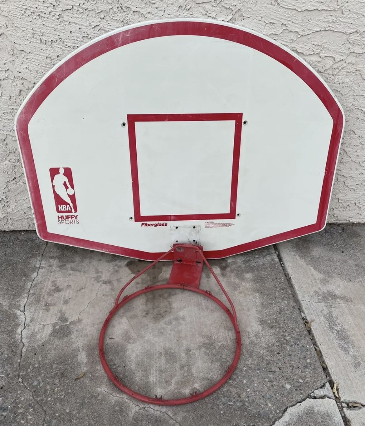 Vintage 80s 90s HUFFY Basketball Hoop Fiberglass Backboard Rim NBA wall art