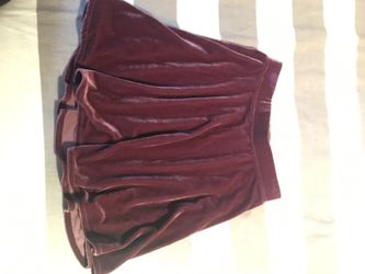 Purple velvet skater skirt