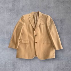 Brooks Brothers 346 Camel Hair Sport Coat Men’s 44L 2 Button Light Tan Blazer 