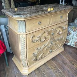 American Signature Marble Top Chest Dresser 