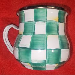 MacKenzie-Childs Emerald Check Mug