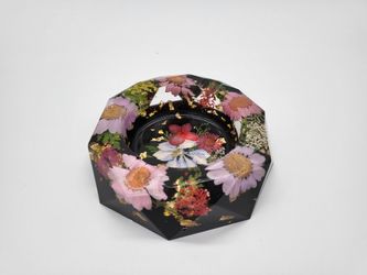 Natural Preserved And Pressed Flowers Ashtray