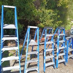 Louisville Fiberglass 'A' Frame Step And Platform Ladders