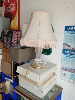 VINTAGE CLEAR GLASS 3 WAY LAMP