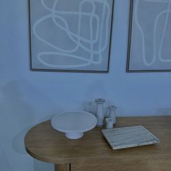 Cake Stand , Candle Holders And Marble Tray