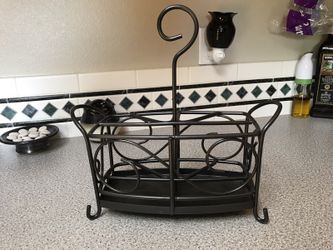 Utensil, paper towel, mail organizer. Solid Metal