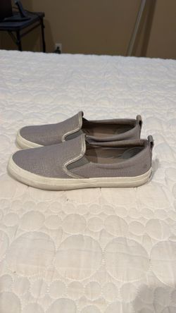 Sperry Metalic Grey Slip-On Sneakers
