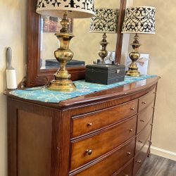 Dresser And Night Stand And Mirror