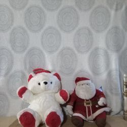 Plush Polar Express Talking Santa Santa Bear 