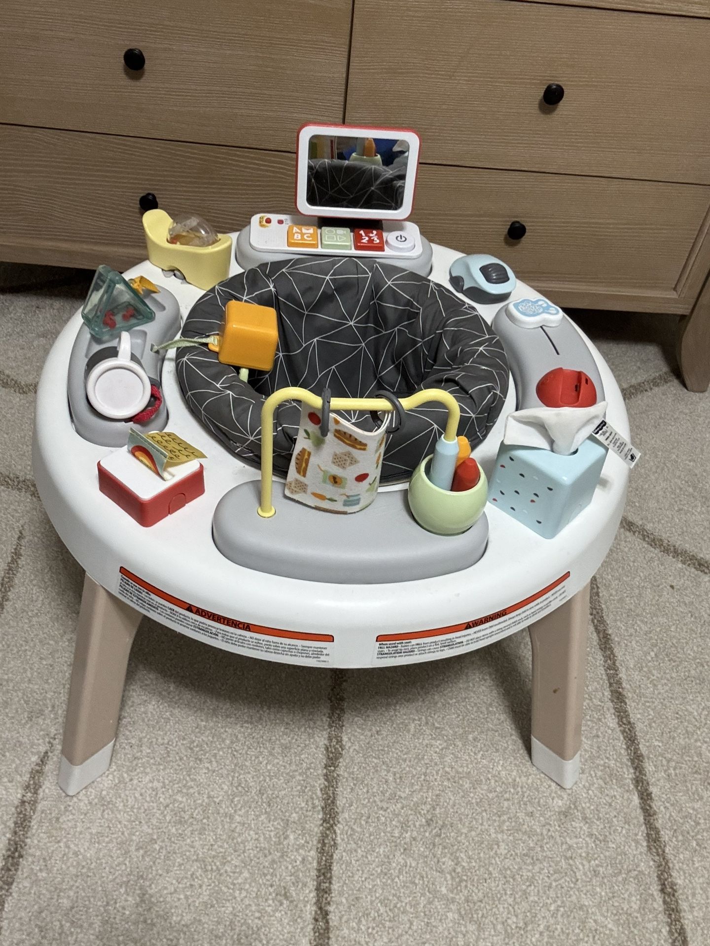 Fisher-Price Baby to Toddler Learning Toy 2-in-1 Like a Boss Activity Center and Play Table with Lights Music and Sounds 