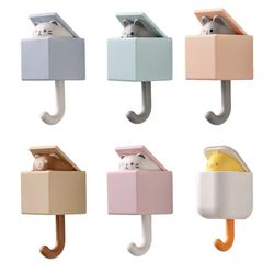 Cute Pop-Up Animal Wall Hook 🐱 No drill. No damage. Easy install. ✅ $5 each ✅ 5 for $15