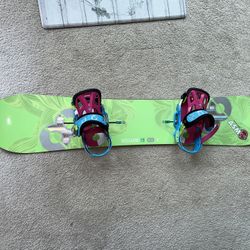 Burton X8 Channel Snowboard (Lime) - Blem 2009 SIZE 151 With Bindings