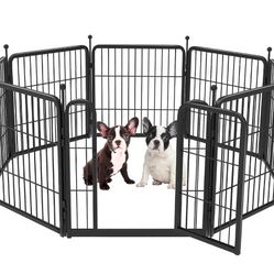 FXW Rollick Dog Playpen For Yard, Camping, 24" Height Heavy Duty For Puppies/Small Dogs, 8 Panels 08 Panels 24 Inch