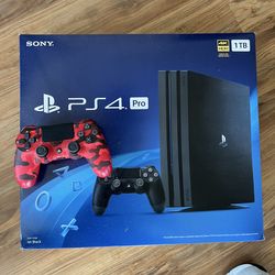 New never opened Sony PS4 Pro 4K 1 Terabyte with 2 controllers