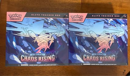 Pokemon card sealed Chaos Rising and perfect order Elite trainer box ETB