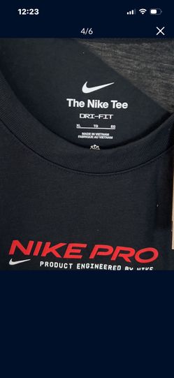 MENS NIKE PRO TEE TSHIRT. BLACK XXL.