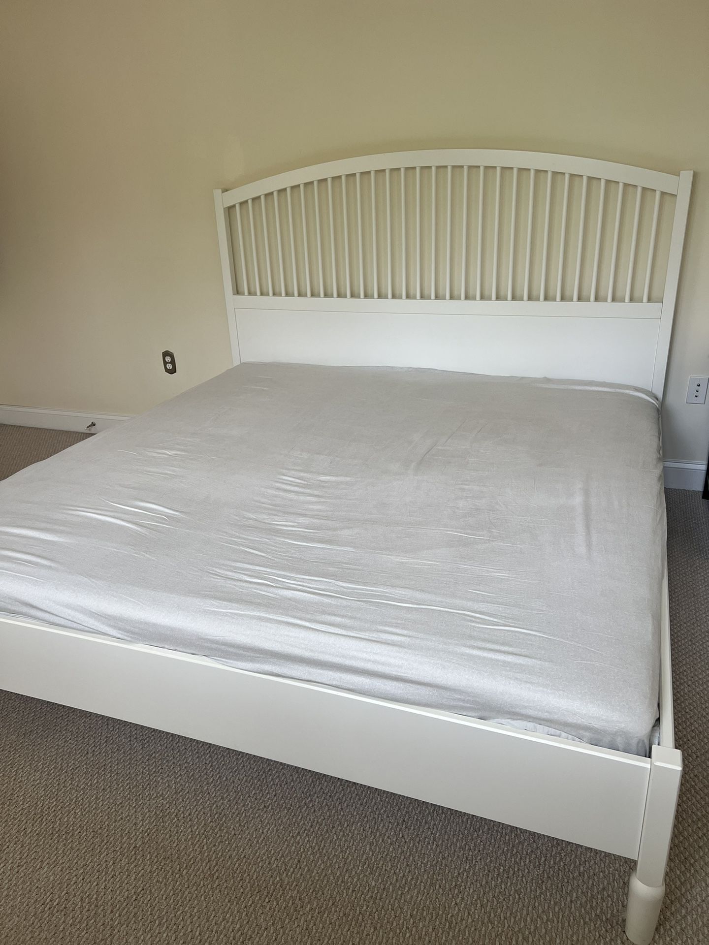 IKEA White King Size Bed 