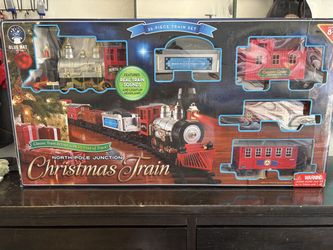 Blue Hat North Pole Junction Christmas Train Set