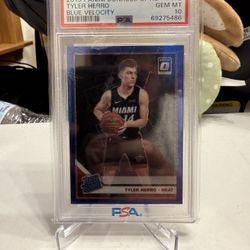 2019 Donruss Optic - Rated Rookie Tyler Herro #172 Blue Velocity Prizm  Psa 10