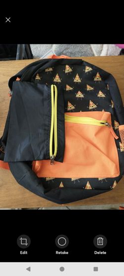 Kids Pizza Print Backpack with Pencil Case