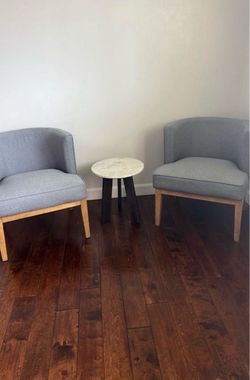 Arm chairs with table
