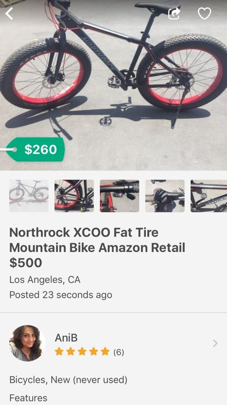 Northrock XCOO Fat Tire Mountain Bike Amazon Retail $500