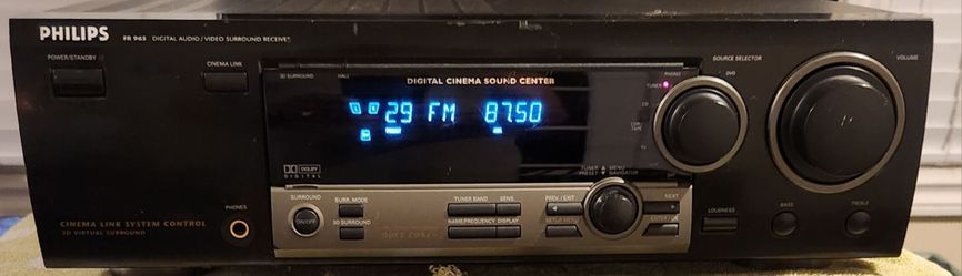 Philips FR965 is a vintage 5.1-channel digital audio/video surround receiver