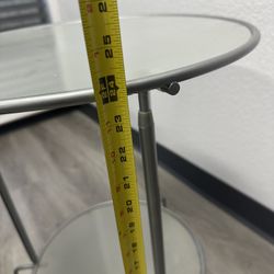 Glass Small Rolling Table / Cart 