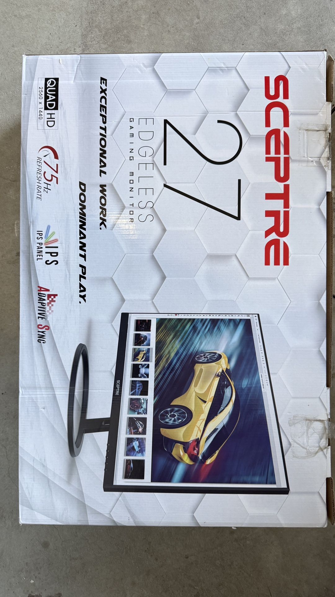 Sceptre 27" QHD 1440p IPS Monitor – Flawless Screen, Stand Included 