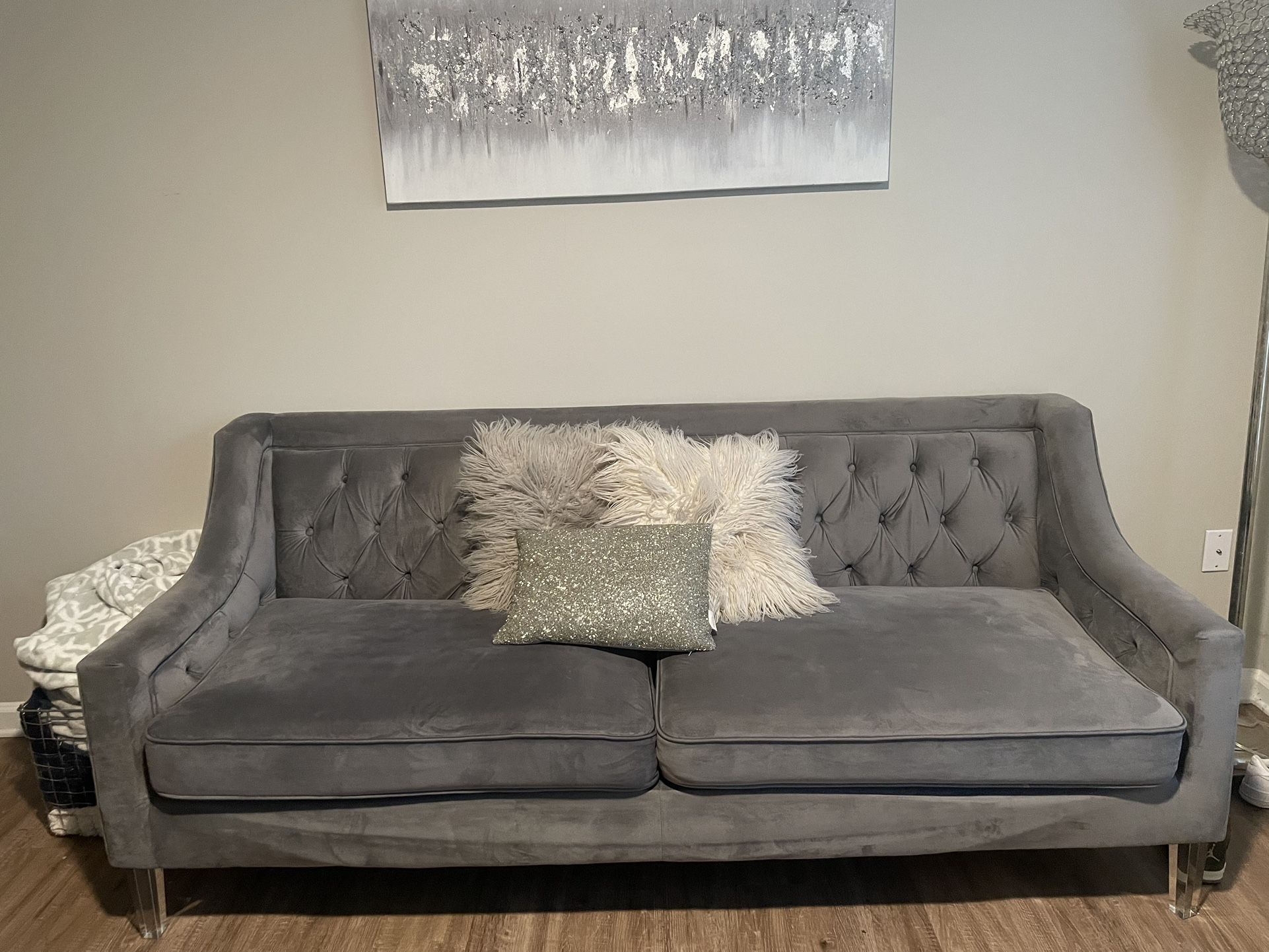 Grey Couch With Matching Chair