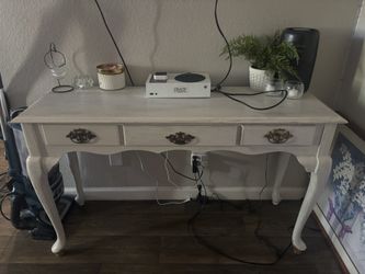 French Provincial White Writing Desk