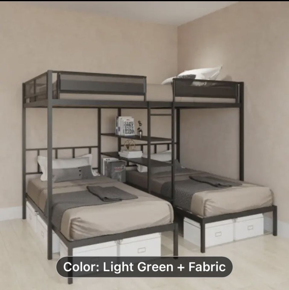 Bunk bed For Adults Full Over Two Twin